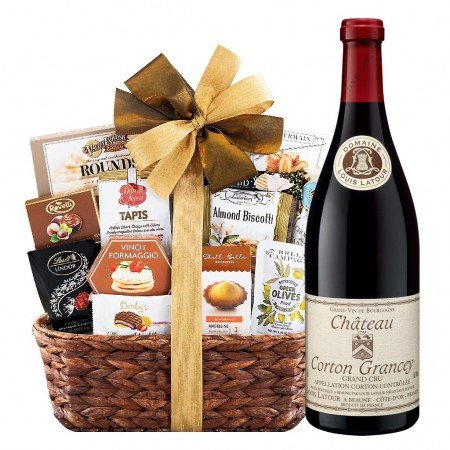 Louis Latour Chateau Corton Grancey Grand Cru Wine Basket